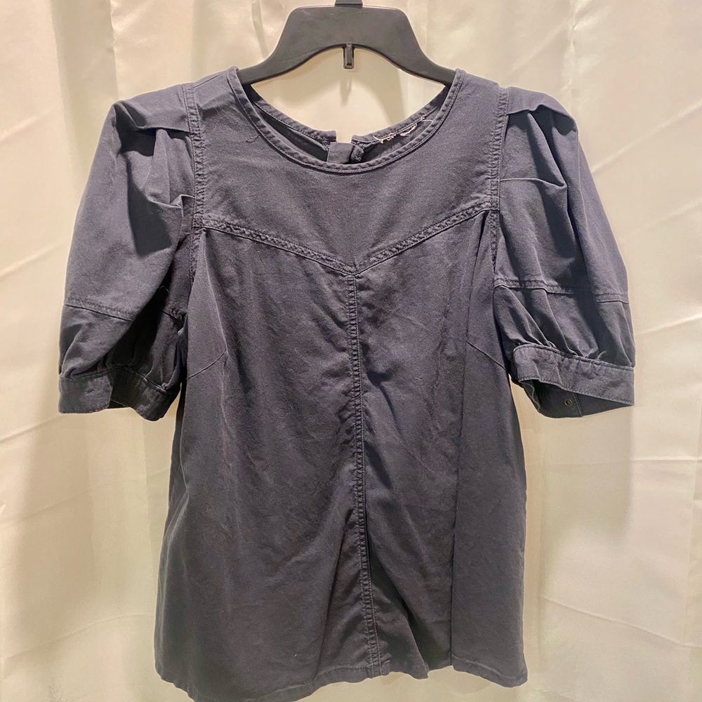 Universal Thread Women's Black Puff Sleeve Top